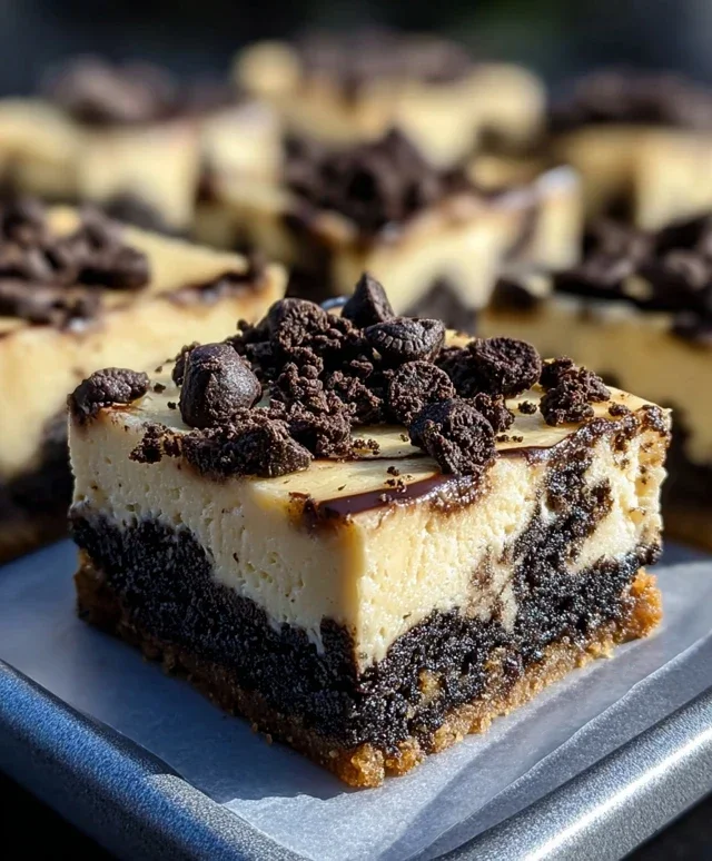 Chocolate Chip Oreo Cheesecake Bars