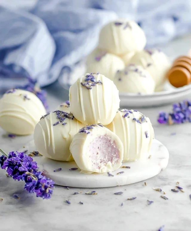 Honey Lavender White Chocolate Truffles