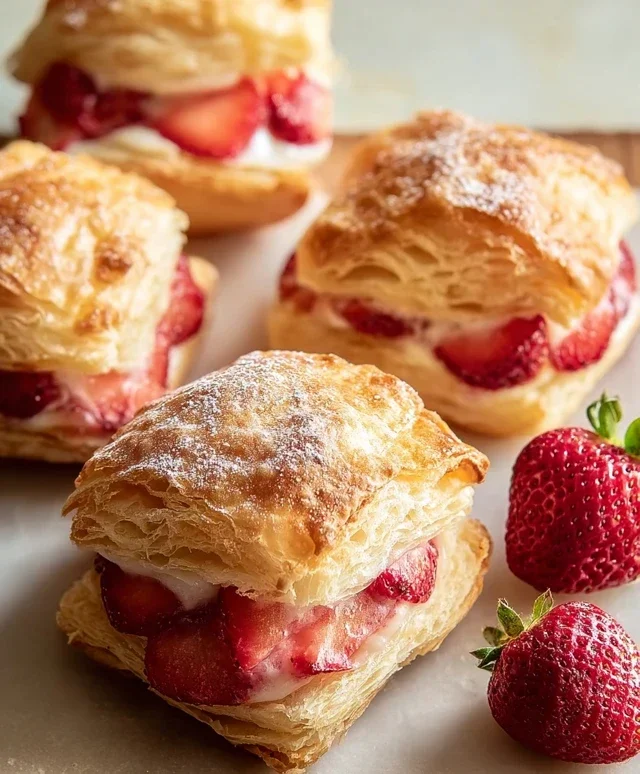 Strawberry Flaky Puffs