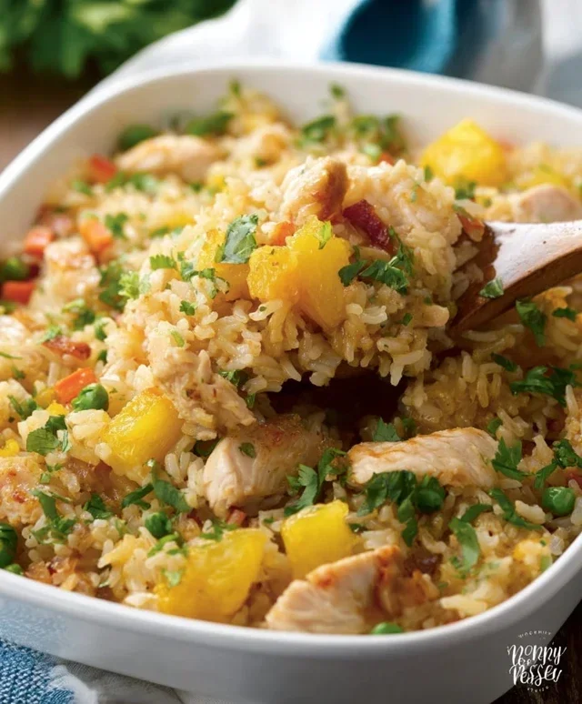 Aloha Pineapple Chicken Rice Casserole