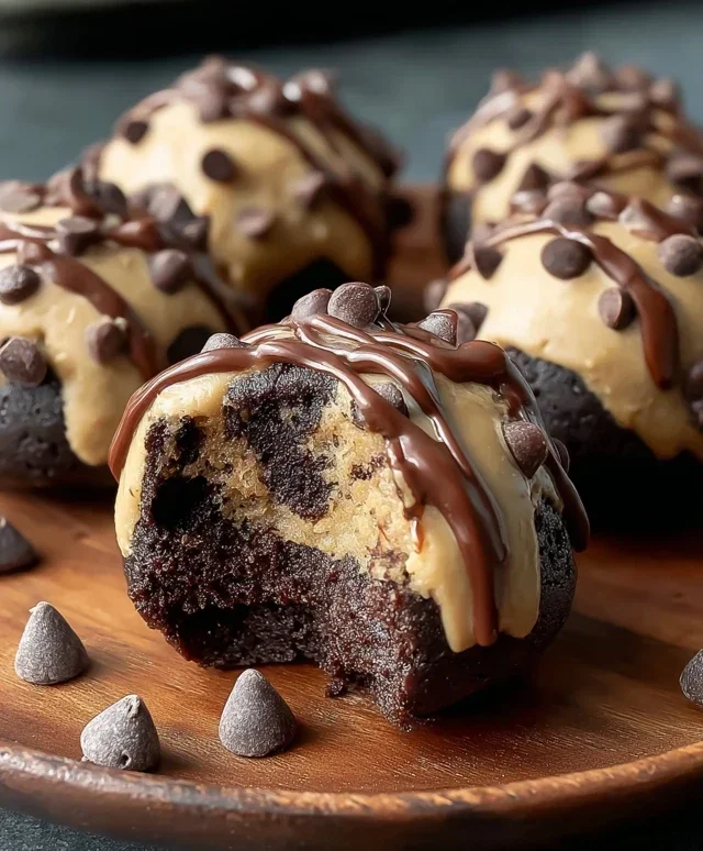 Chocolate Chip Cookie Dough Brownie Bombs
