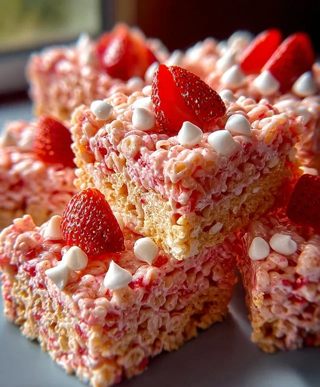 Strawberry Crunch Rice Krispie Treats