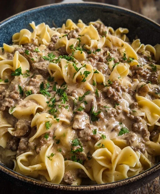 Ground Beef Stroganoff