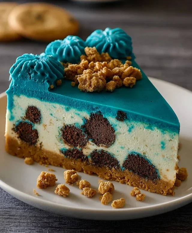 Cookie Monster Cheesecake