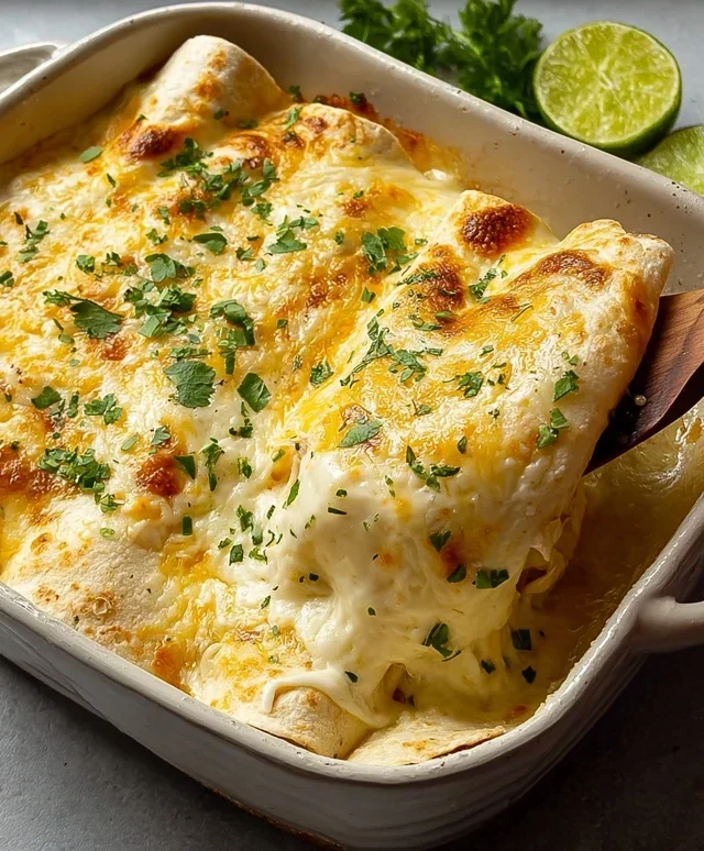 Easy White Chicken Enchiladas