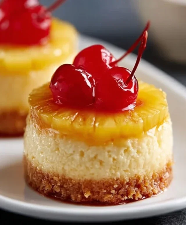Mini Pineapple Upside-Down Cheesecakes