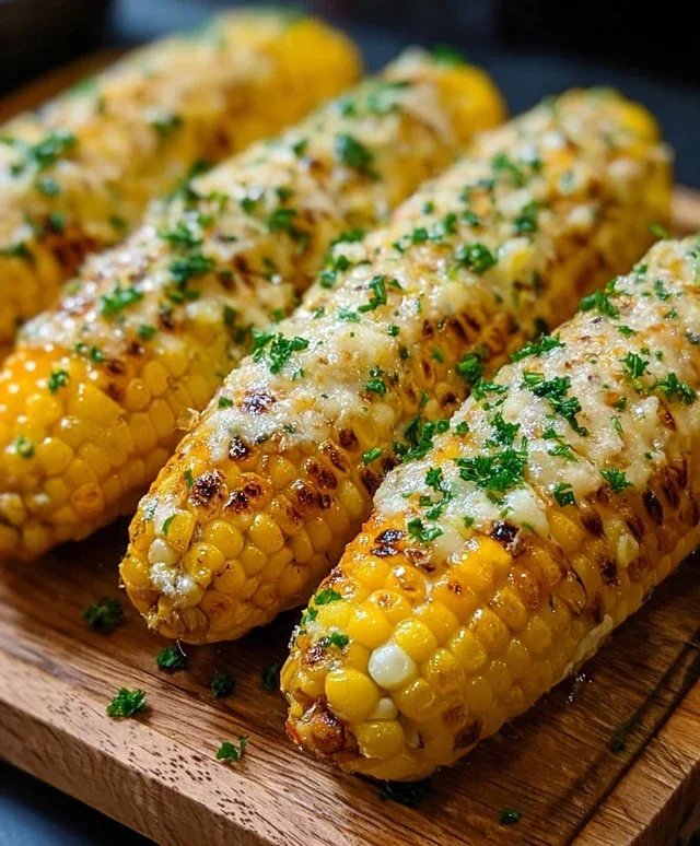 Cheesy Garlic Butter Corn on the Cob