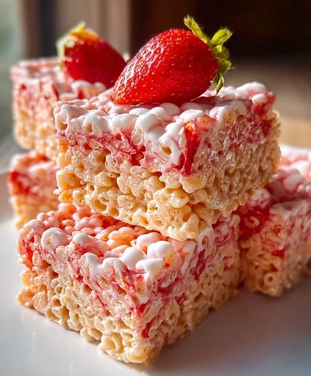 Strawberry Crunch Rice Krispie Treats