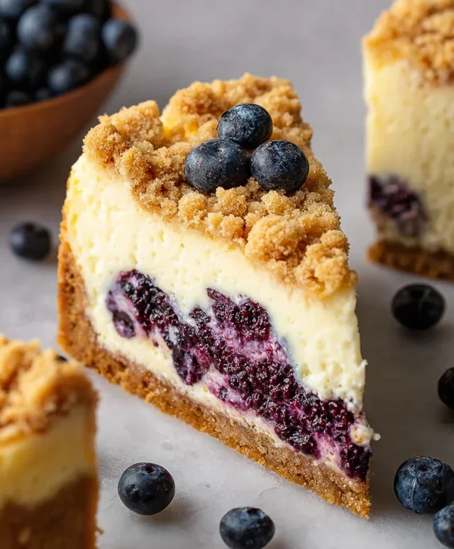 Blueberry Crum extract extractble Cheesecake