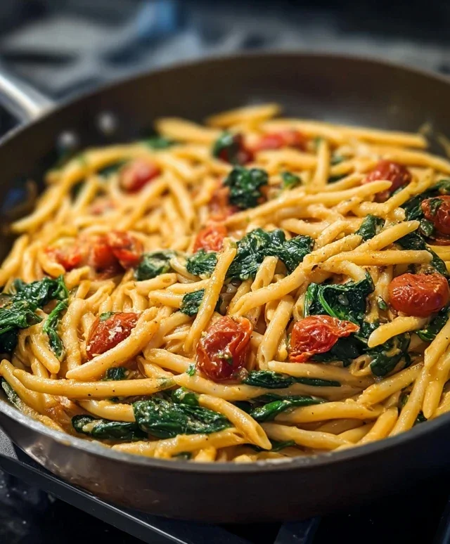 One-Pot Spinach Tomato Pasta
