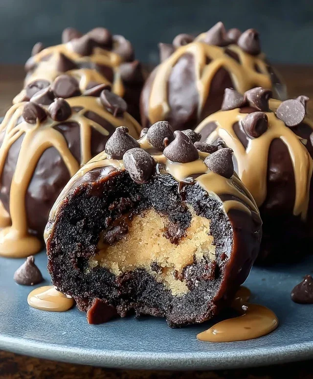 Chocolate Chip Cookie Dough Brownie Bombs