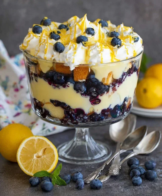 Easy Lemon Blueberry Trifle Recipe