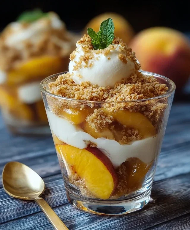 Classic Peach Cobbler Parfait