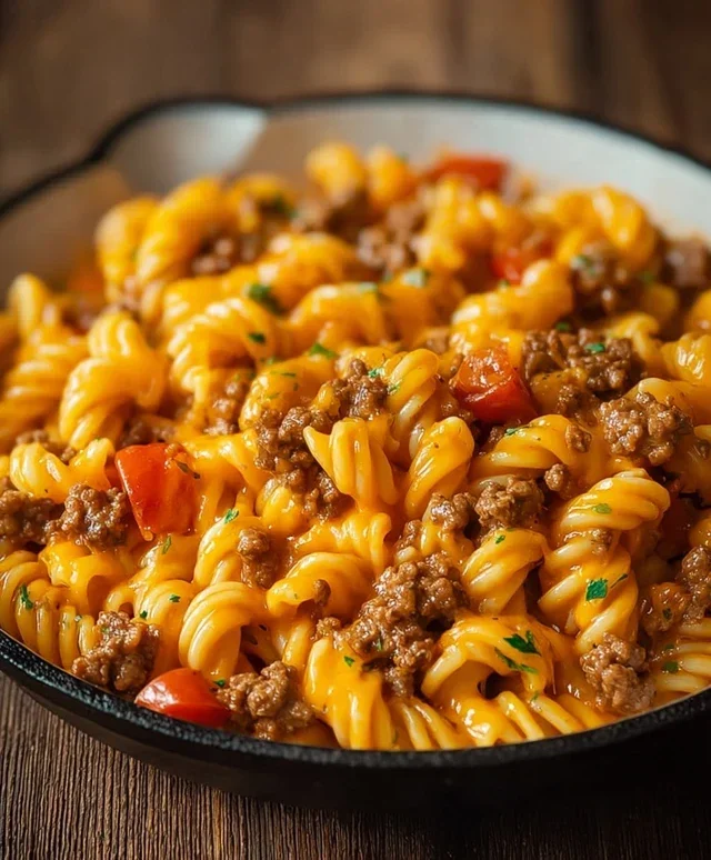 Cheesy Beef Taco Pasta