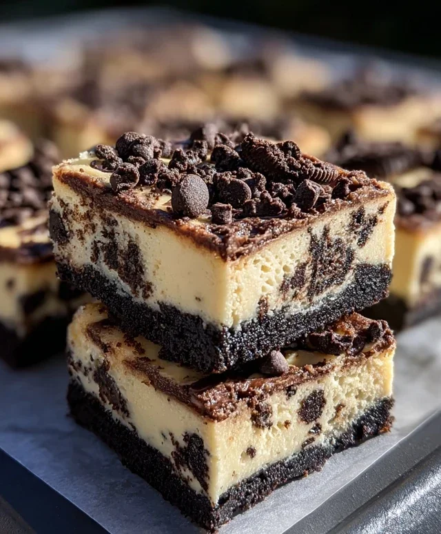 Chocolate Chip Oreo Cheesecake Bars