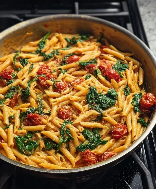 One-Pot Spinach Tomato Pasta