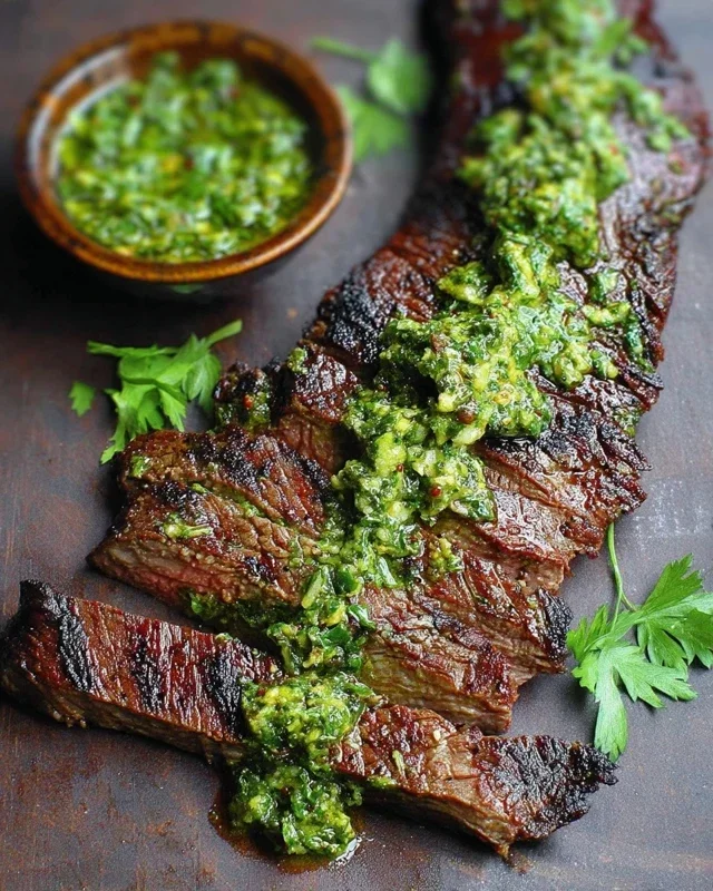 Skirt Steak Marinade Recipe with Chimichurri Recipe