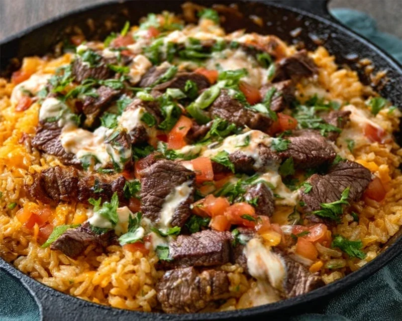 Steak Queso Rice A Flavorful Recipe