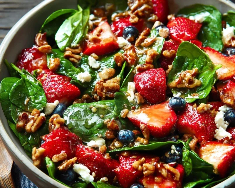 15-Minute Strawberry Spinach Salad