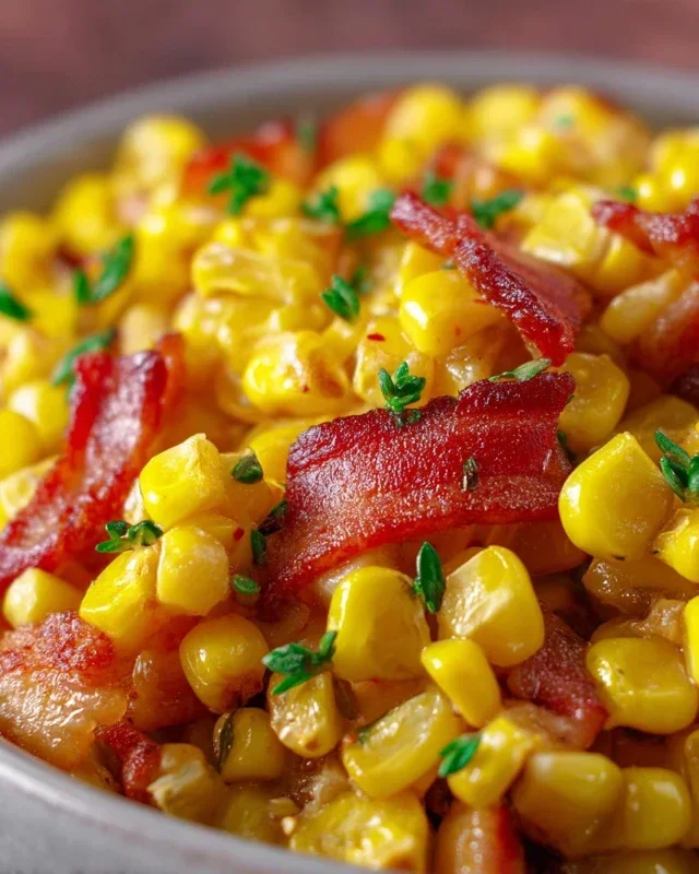 Fresh Corn and Beef Beef Bacon Side Dish