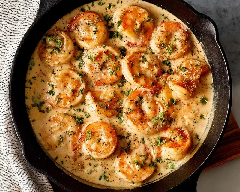 Creamy Garlic Shrimp (15 mins)
