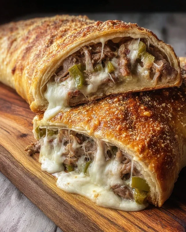 Philly Cheesesteak Stromboli