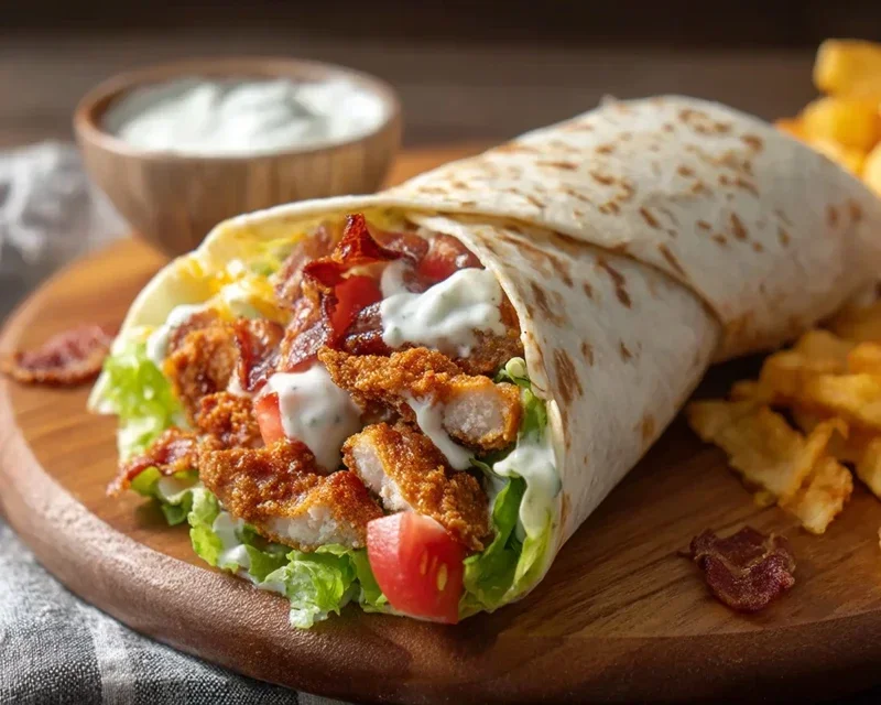 Crispy Chicken Beef Beef Bacon Ranch Wrap