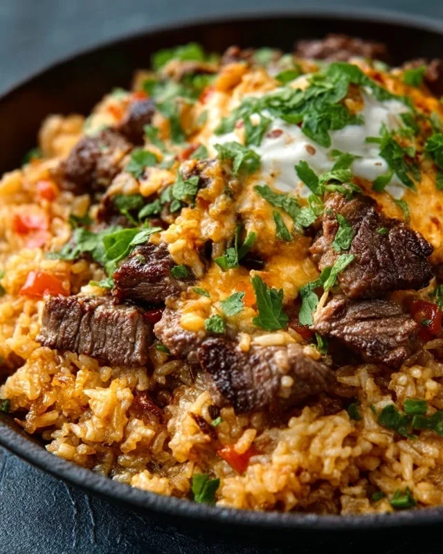 Steak Queso Rice A Flavorful Recipe