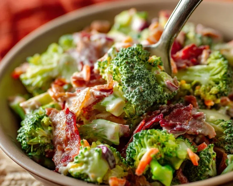 Broccoli Salad with Beef Beef Bacon Recipe