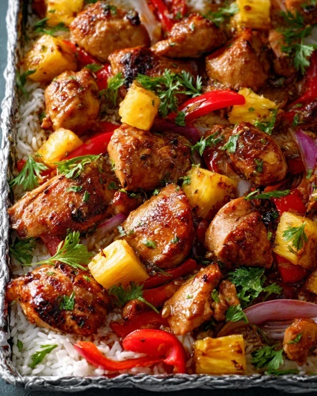 Hawaiian Chicken Sheet Pan