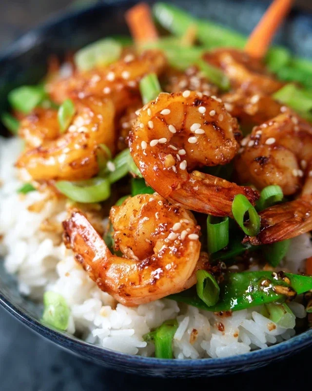 Honey Garlic Shrimp Bowls