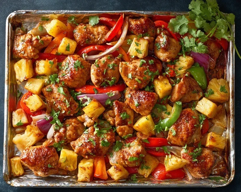 Hawaiian Chicken Sheet Pan