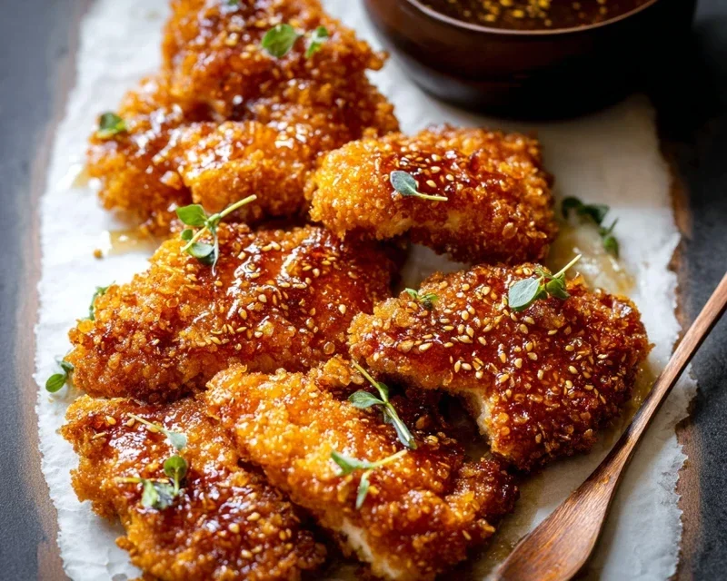 Baked Crunchy Hot Honey Chicken