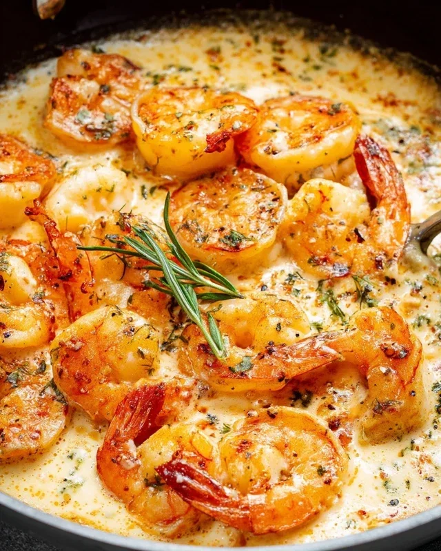 Creamy Garlic Shrimp (15 mins)