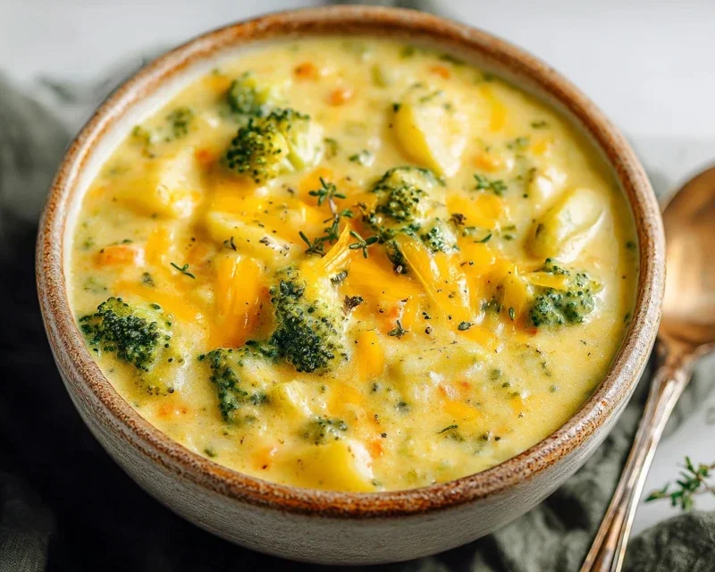 Broccoli Potato Cheese Soup Recipe