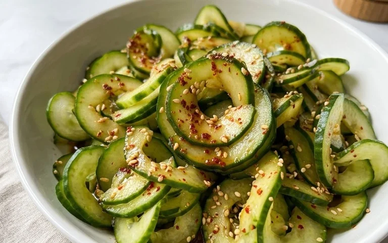 Spiral Cucumber Salad: Korean-Inspired Recipe