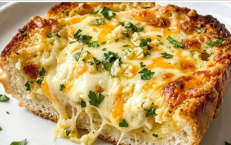 BEST CHEESY GARLIC BREAD RECIPE