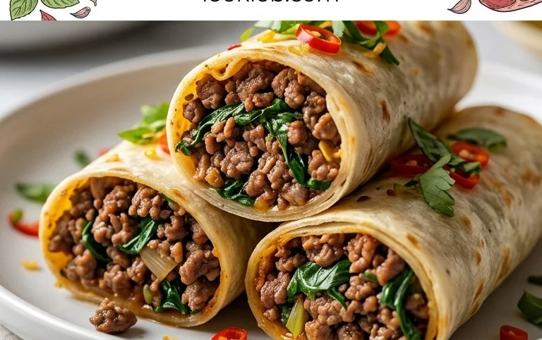 Thai Basil Beef Rolls