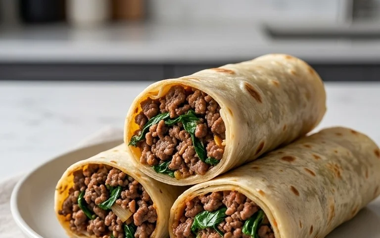 Thai Basil Beef Rolls