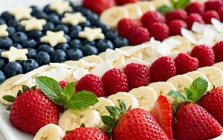 4th of July Fruit Platter Idea | How to Make an American Flag
