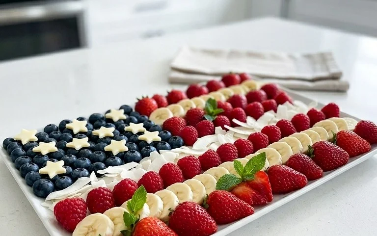 4th of July Fruit Platter Idea | How to Make an American Flag