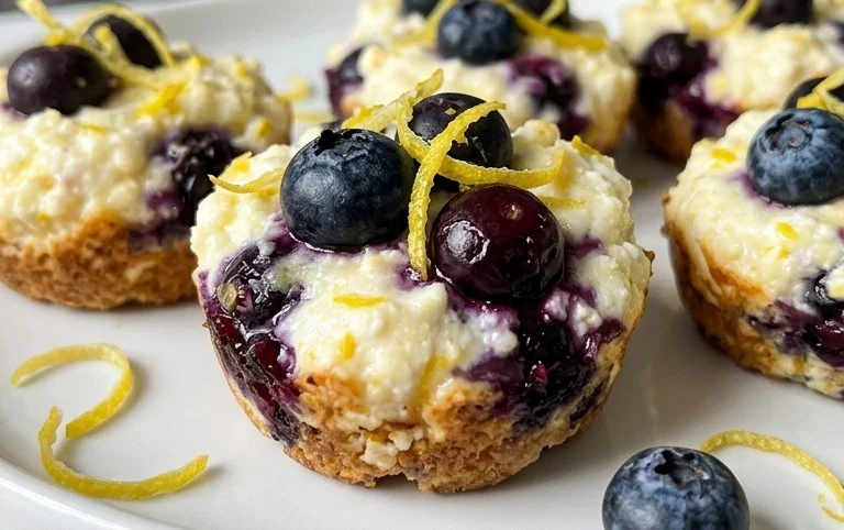 Blueberry and Lemon Zest Cottage Cheese Bites 