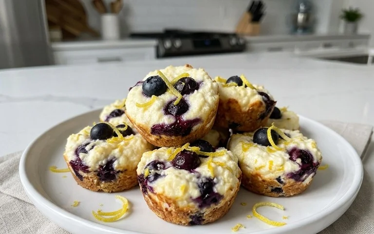 Blueberry and Lemon Zest Cottage Cheese Bites 