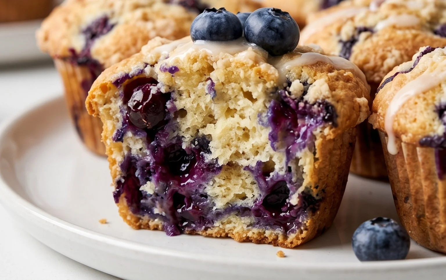 Sour Cream Blueberry Muffins
