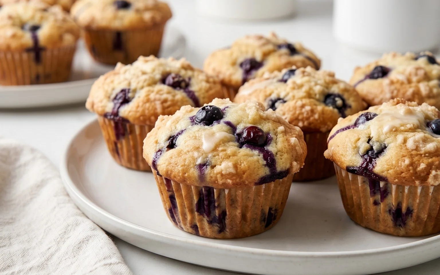 Sour Cream Blueberry Muffins