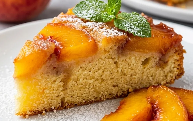 Peach Upside-Down Cake Recipe
