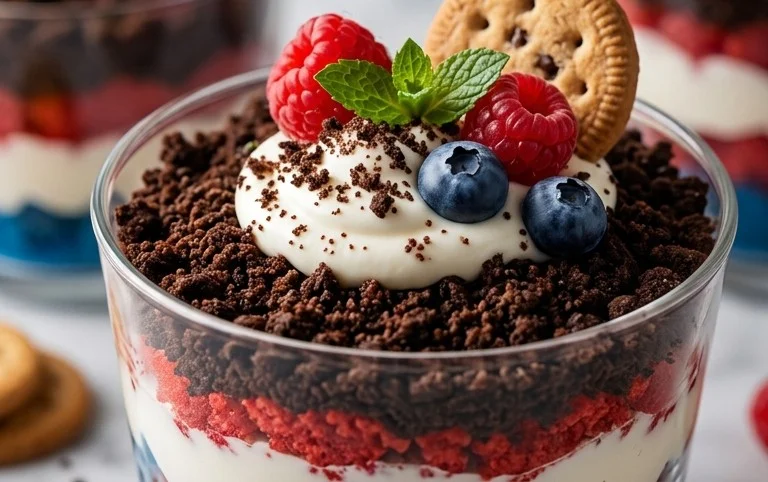 Red, White and Blue Dirt Cups