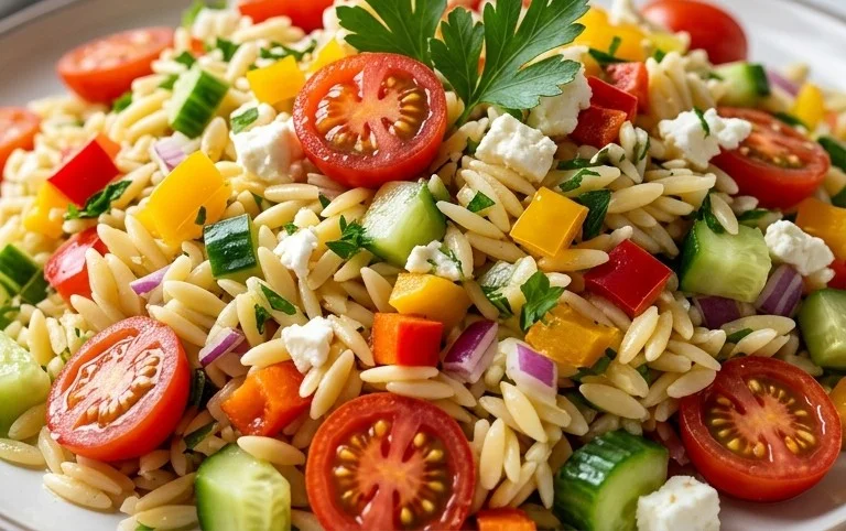 Rainbow Orzo Salad
