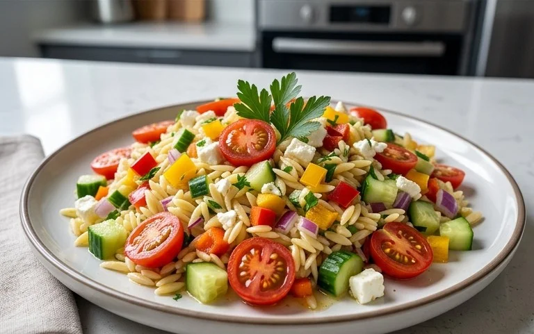 Rainbow Orzo Salad