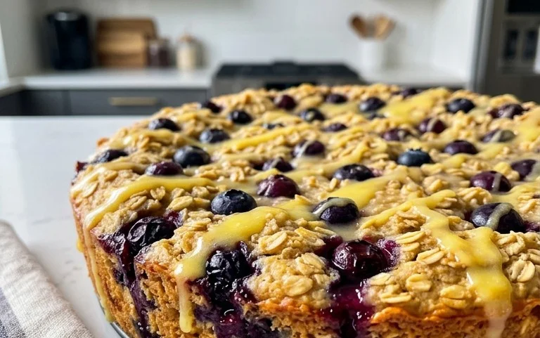 Lemon Blueberry Baked Oats